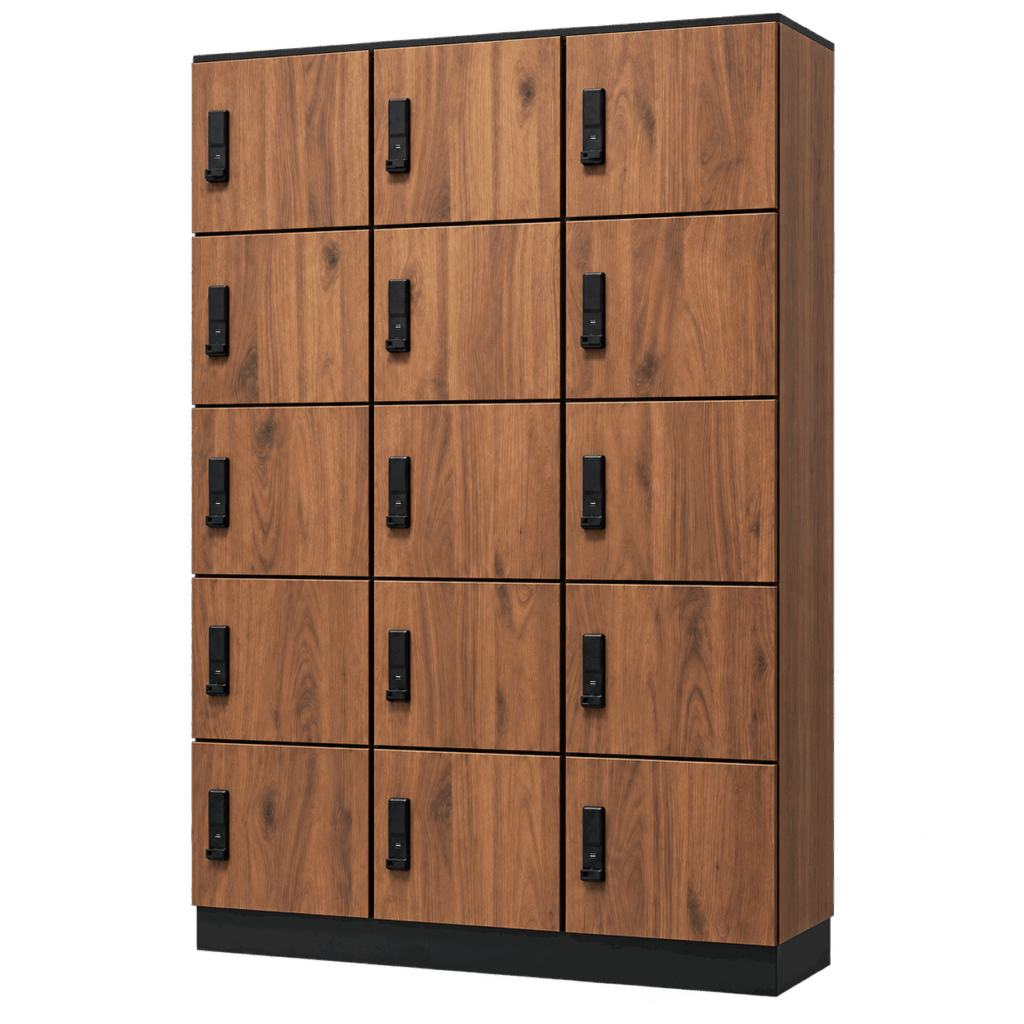 Houten locker rfid