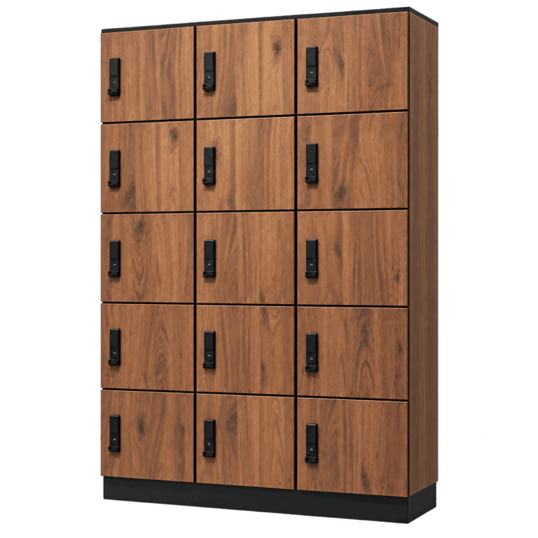 Houten locker rfid