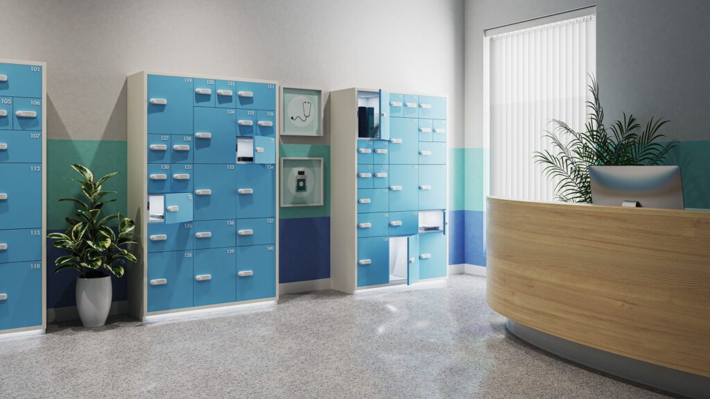 Ziekenhuislockers met Euro-Locks sloten