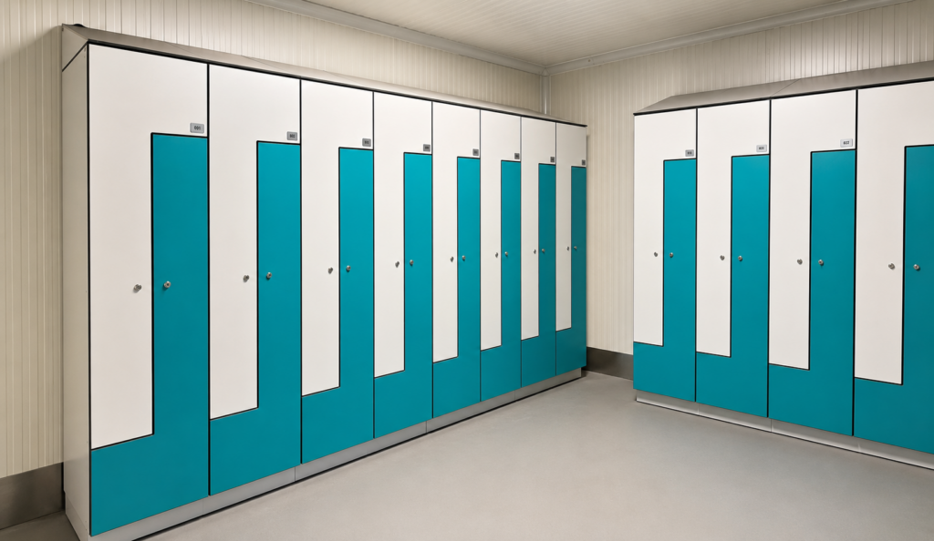 HPL lockers voor Fleggs by Hulstaert & Cie NV