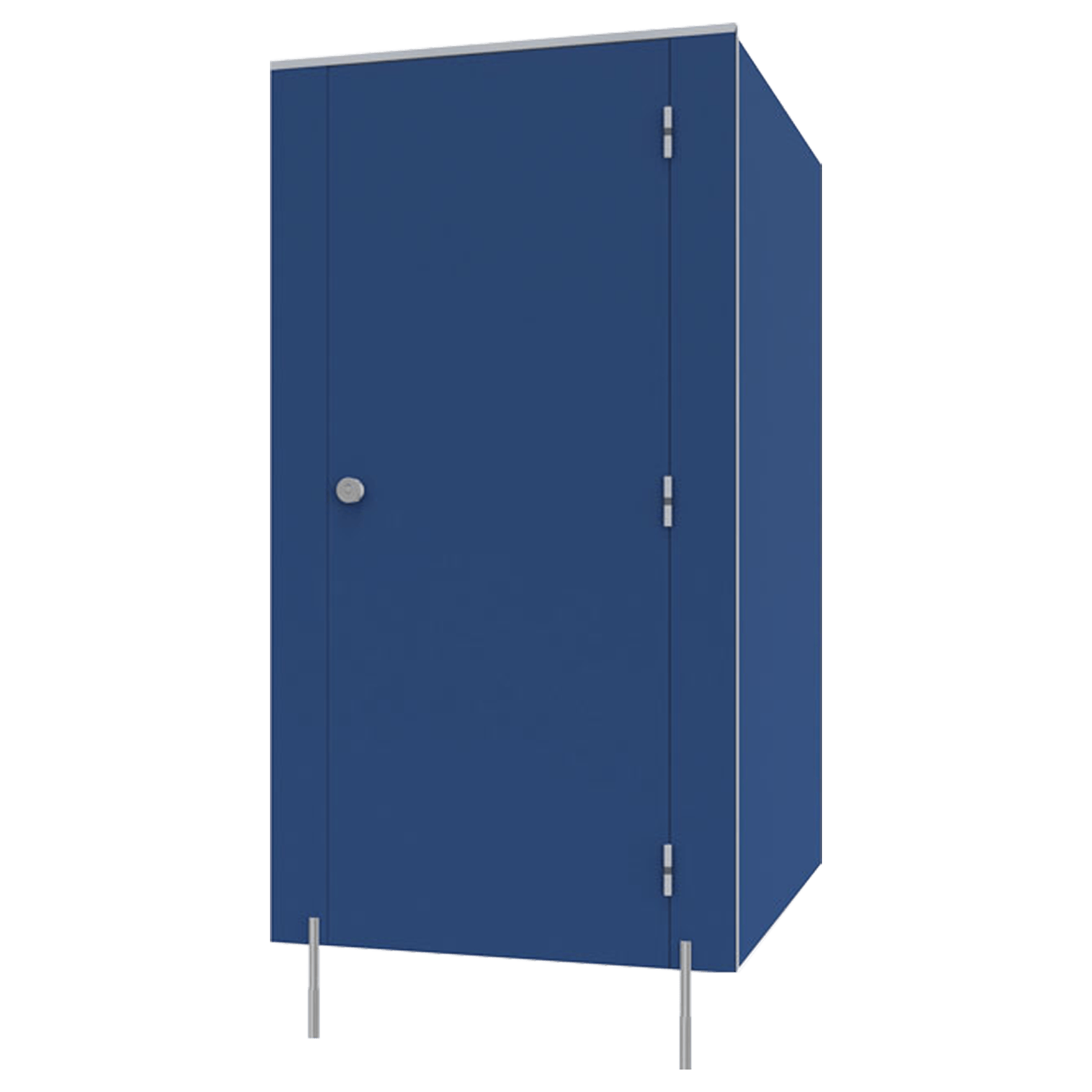 Blauwe HPL kleedcabine op maat
